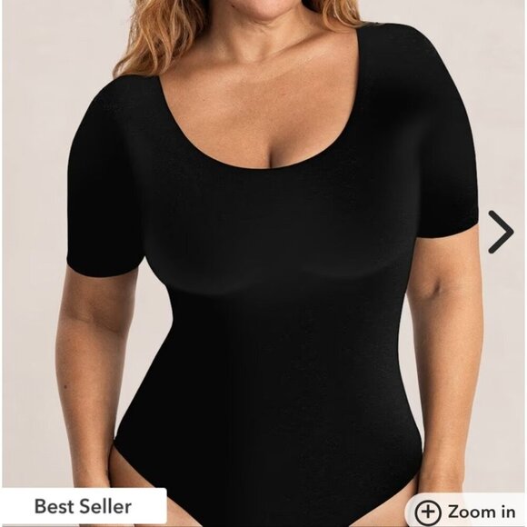 Shapermint Essentials All Day Every Day Short Sleeve Bodysuit - M NWT - Picture 1 of 6